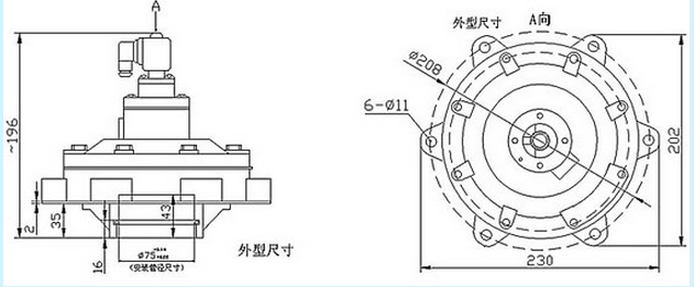 華康中天生產(chǎn)的電磁脈沖閥設計圖紙